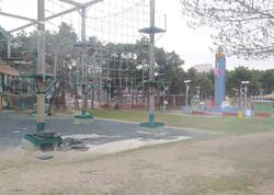 Şəmkirdə yerləşən park xarabalığı xatırladır - FOTO