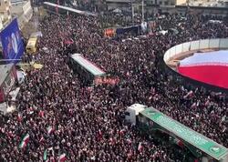 Tehranda ölən generallara vida mərasimi - <span class="color_red">VİDEO</span>