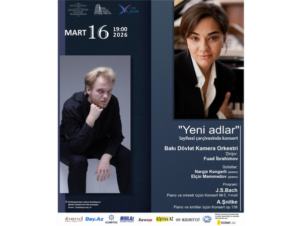 “Yeni adlar” layihəsi çərçivəsində iki gənc pianoçunun konserti keçiriləcək