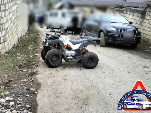 Qubada kvadrisikl daş hasara çırpıldı - Ölən var