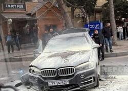 Bakıda qəza: BMV yandı