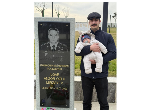Şəhid polkovnik İlqar Mirzəyevin oğlundan kövrəldən PAYLAŞIM - <span class="color_red">FOTO</span>