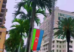 Floridanın məşhur küçəsində Azərbaycan bayrağı ucaldıldı - <span class="color_red">FOTOlar</span>