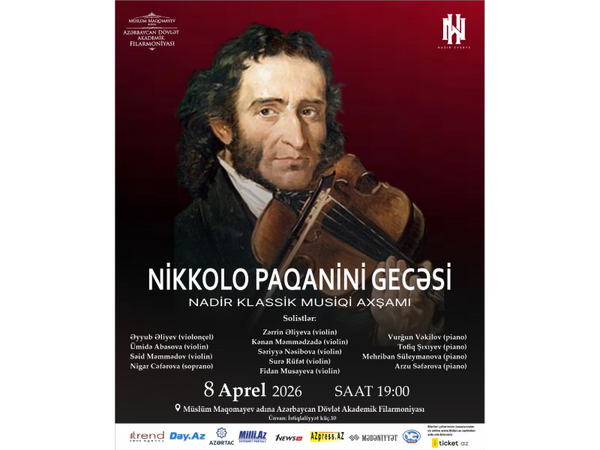 Bakida ilk dəfə Paqanini gecəsi keçiriləcək - VIDEO