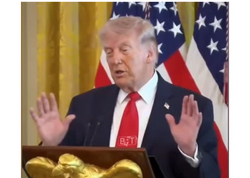 Trampdan qəribə hərəkətlər - <span class="color_red">VİDEO</span>