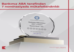 Kapital Bank 7 nominasiya üzrə mükafatlandırıldı