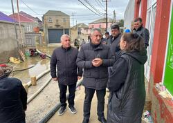 Abşeronun icra başçısı yağışın fəsadları ilə bağlı sakinlərlə görüşdü - <span class="color_red">FOTO</span>