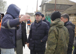 İcra başçısı Nabranda sel sularından zərər çəkmiş sakinlərlə görüşdü - <span class="color_red">FOTOlar</span>