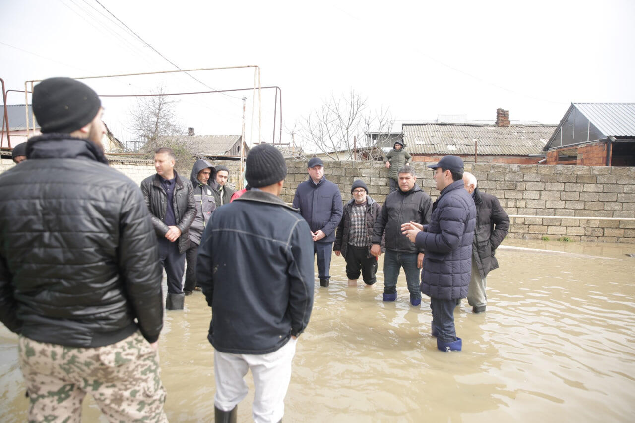 Sel suları Nabranda fəsadlar yaratdı - İcra başçısı zərərçəkmişlərlə görüşüb - FOTOlar