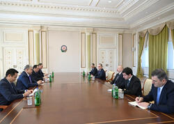 Azərbaycan Prezidenti İlham Əliyev Qazaxıstanın xarici işlər və nəqliyyat nazirlərini qəbul edib - <span class="color_red">FOTO</span>