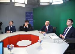 Qazaxıstanın mədəniyyət və informasiya nazirinin müavini və Beynəlxalq İnformasiya Komitəsinin sədri Trend BİA-nın ofisini ziyarət ediblər - <span class="color_red">FOTO</span>