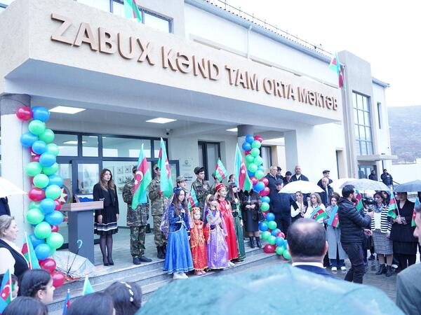 Zəfərin işığında qurulan təhsil: Laçının Zabux kəndində yeni məktəb - <span class="color_red">FOTO</span>