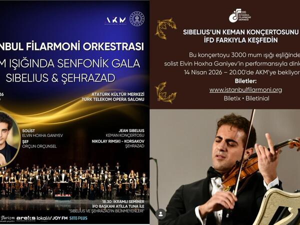 Skripkaçı-virtuoz Elvin Xoca Qəniyev İstanbulda “Sibelius &amp; Şehrazad” adlı şam işığında keçiriləcək qala-konsertlə çıxış edəcək - <span class="color_red">VİDEO</span>