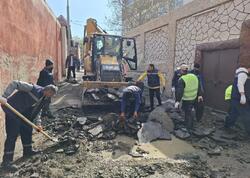 Kollektorun daşması nəticəsində yaranmış fəsadlar aradan qaldırılır - <span class="color_red">FOTO</span>