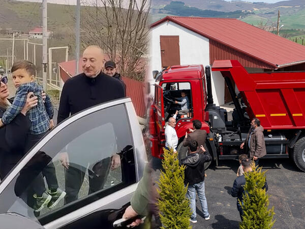 Prezident İlham Əliyev balaca Ayazın ailəsinə “Kamaz” hədiyyə etdi - <span class="color_red">VİDEO - FOTO</span>