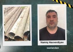 Su boruları oğurlayan şəxs saxlanıldı