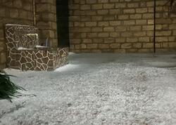 Bakının bəzi ərazilərinə dolu yağır - <span class="color_red">VİDEO</span>