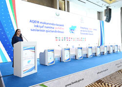 Heydər Əliyev Fondunun vitse-prezidenti Leyla Əliyeva AQEM çərçivəsində keçirilən beynəlxalq konfransın açılış mərasimində çıxış edib - <span class="color_red">FOTO</span>