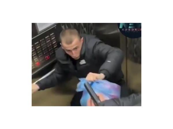 Liftdə "silahlı zarafat" - Gənc oğlan "o dünyalıq" oldu - <span class="color_red">VİDEO</span>