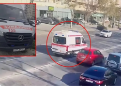 Narkotik və içki qəbul edib təcili yardım maşını ilə Bakıda oyun çıxardı - <span class="color_red">VİDEO</span>