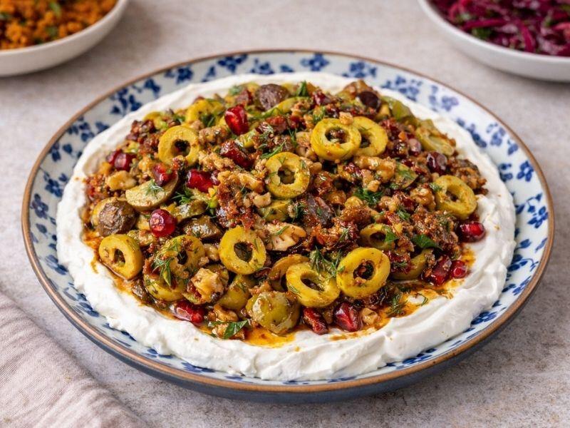 Yaşıl zeytun məzəsi resepti