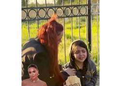 Arifənin atasının məzarı önündən görüntüsü MÜZAKİRƏ YARATDI - <span class="color_red">VİDEO</span>