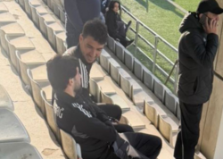 Cəzalılar - Elvin və Abbas tribunadan matça baxdılar - <span class="color_red">FOTO</span>