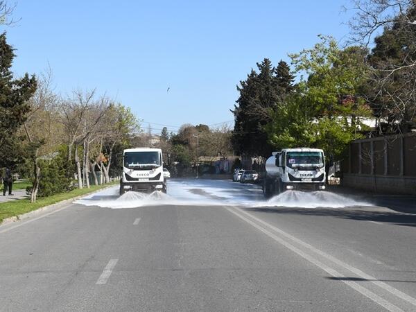 Bu gün paytaxtın 556 küçəsi yuyuldu - <span class="color_red">FOTO</span>