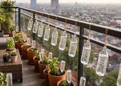 Evdən çıxmazdan əvvəl eyvana plastik butulka bağlayın