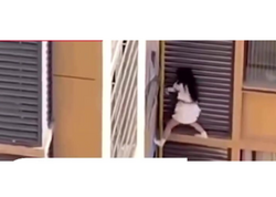 "Sevgilisinin arvadından gizlənmək istədi, 10-cu mərtəbədən ASILI QALDI - <span class="color_red">VİDEO</span>