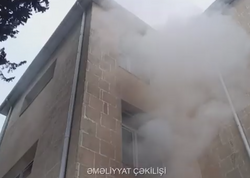 Bakıda məktəb yataqxanasında YANĞIN - <span class="color_red">VİDEO</span>