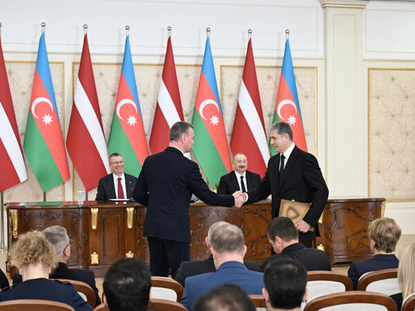 Azərbaycan-Latviya sənədləri mübadilə edilib - YENİLƏNİB - VİDEO - FOTO