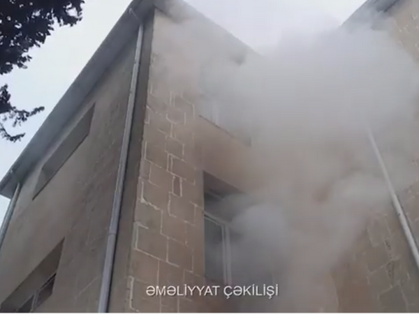 Bakıda məktəb yataqxanasında YANĞIN - <span class="color_red">VİDEO</span>
