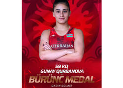 Günay Qurbanova Avropa üçüncüsü olub