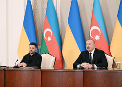 Azərbaycan və Ukrayna prezidentləri mətbuata bəyanatlarla çıxış ediblər - FOTO