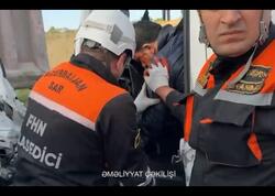 Yasamalda qəza oldu, sürücü xilas edildi