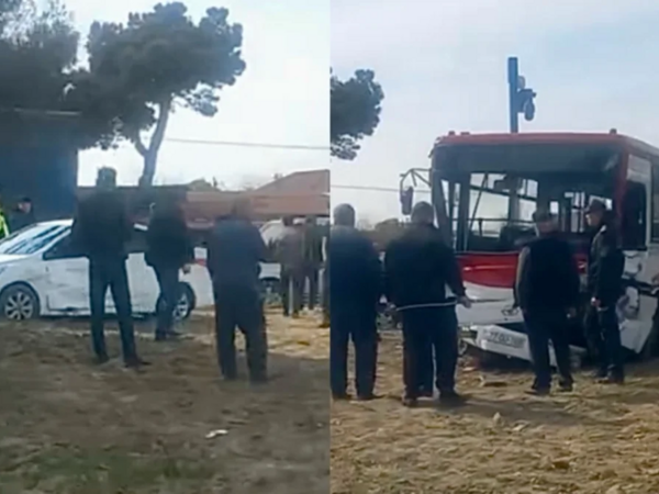 Avtobusu qəzaya düşdü - yaralı var