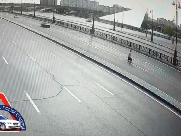 Bakıda ağır QƏZA: Piyada vuruldu - <span class="color_red">ANBAAN VİDEO</span>