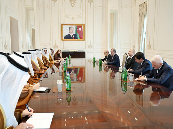 Azərbaycan Prezidenti İlham Əliyev Birləşmiş Ərəb Əmirliklərinin nümayəndə heyətini qəbul edib - <span class="color_red">FOTO</span>