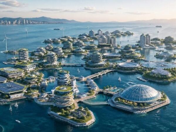 Dənizin ortasına nəhəng şəhər qurulacaq: "Oceanix Busan" layihəsi