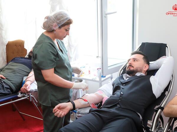 Akademik Opera və Balet Teatrı qanvermə aksiyası keçirdib - <span class="color_red">VİDEO - FOTO</span>