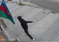 Bayrağa hörmətsizlik edən şəxslə bağlı araşdırma başladı - <span class="color_red">VİDEO</span>