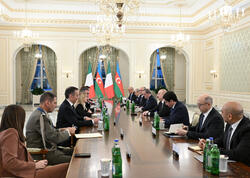 İlham Əliyevin İtaliya Nazirlər Şurasının sədri ilə geniş tərkibdə görüşü olub - <span class="color_red">FOTO</span>