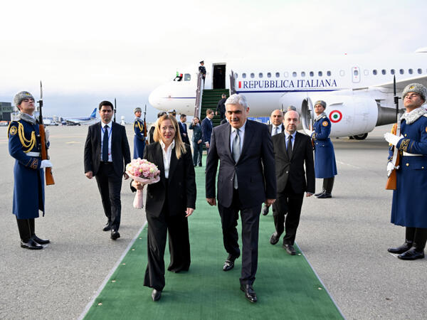 İtaliyanın Baş naziri Corcia Meloni Azərbaycana səfərə gəlib - <span class="color_red">FOTO</span>