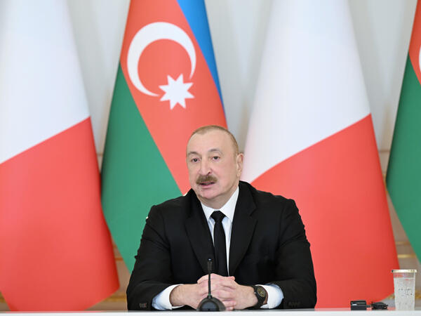 Prezident: Qarabağda və Şərqi Zəngəzurda həyata keçirilən layihələrin icrasında İtaliya qabaqcıl yerlərdədir