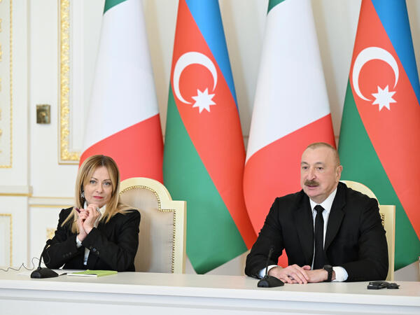 İlham Əliyev və İtaliya Nazirlər Şurasının sədri mətbuata bəyanatlarla çıxış ediblər - <span class="color_red">FOTO</span>
