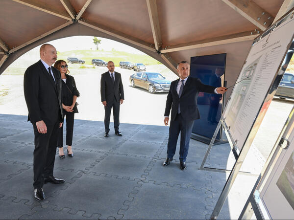İlham Əliyev və Mehriban Əliyeva Cəbrayıl Rayon Mərkəzi Xəstəxanasının binasının tikintisi ilə tanış olublar - FOTO