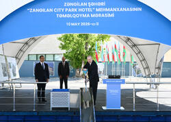 Prezident İlham Əliyev Zəngilan şəhərində sakinlərlə görüşüb, “Zangilan City Park Hotel”in təməlini qoyub - <span class="color_red">FOTO</span>