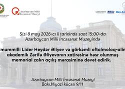 Azərbaycan Milli İncəsənət Muzeyində Ümummilli Lider Heydər Əliyev və görkəmli oftalmoloq-alim, akademik Zərifə Əliyevanın xatirəsinə həsr olunmuş memorial zalın açılış mərasimi keçirilib - <span class="color_red">FOTO</span>