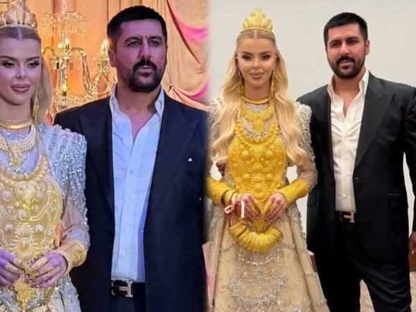 Gəlinə çəkisi qədər qızıl taxıldı